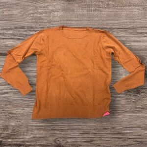 Always Women’s Lightweight Sweater Brown Long Sleeve Casual Knit Size Large